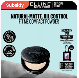 Maybelline Fit Me Compact Poweder - SPF32, 16H Oil Control Face Powder with Matte Finish, Controls Shine Resists Humidity