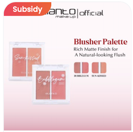 Elianto Blusher Palette (2 in 1 Color, Blusher, Matte, Brush, Natural, Color Pigmented)